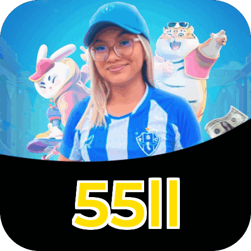 Interface do aplicativo 55ll mostrando jogos disponíveis no iOS e Android